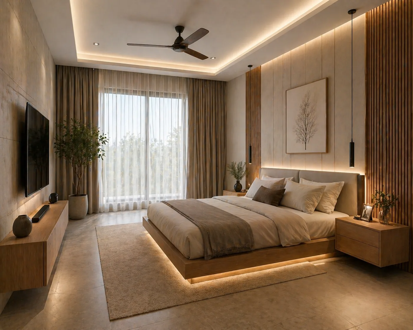 Guest bedroom concept, alternate view, Civil Lines, Jaipur