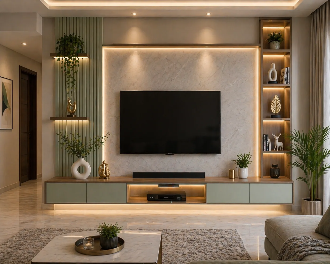 Media wall lighting concept, Jaipur