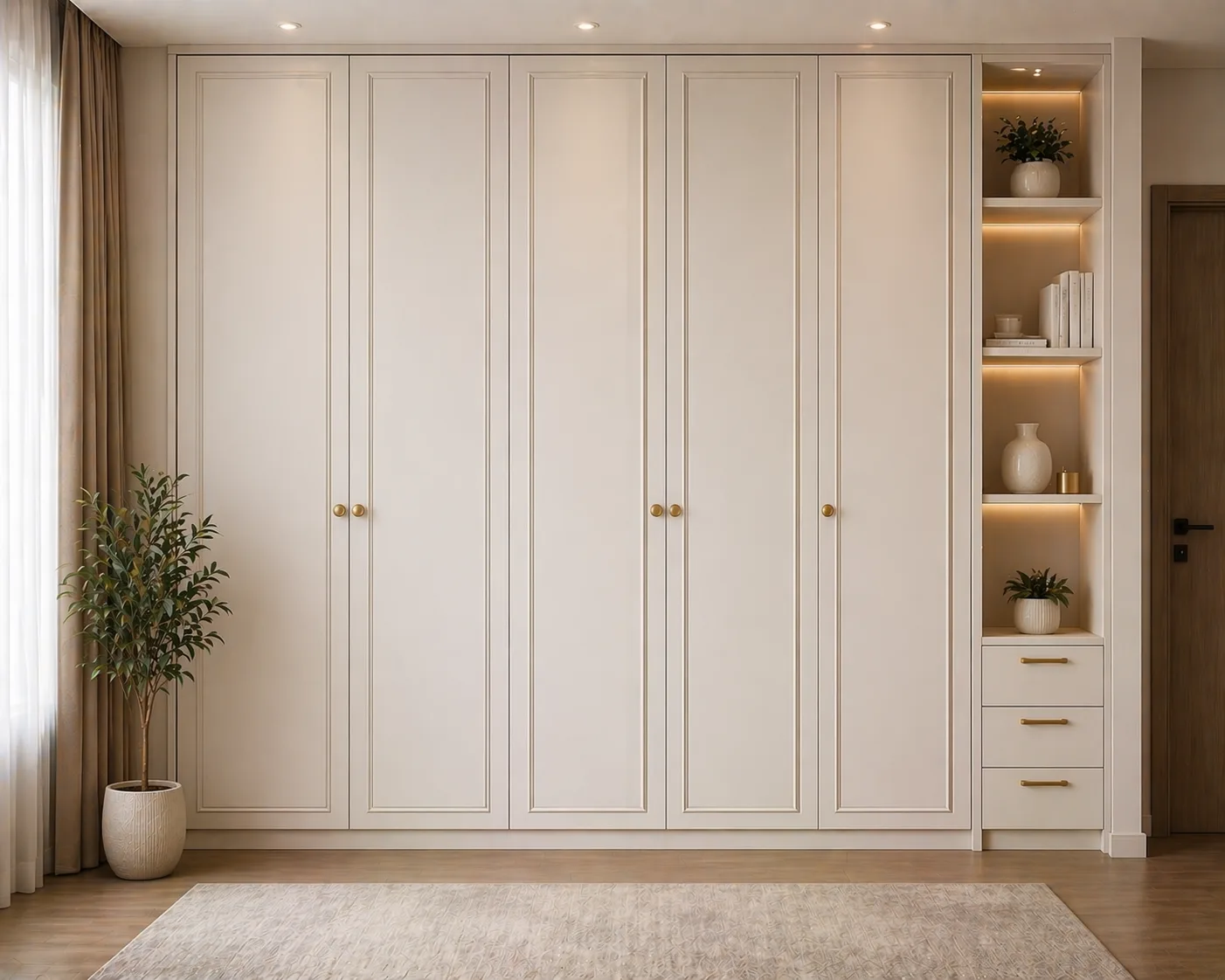 Wardrobe wall concept, alternate view, Mansarovar, Jaipur