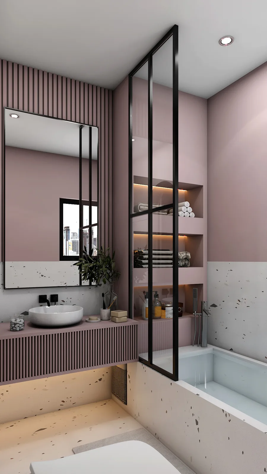 Daughter's bathroom, Rishabh Residence, Jaipur