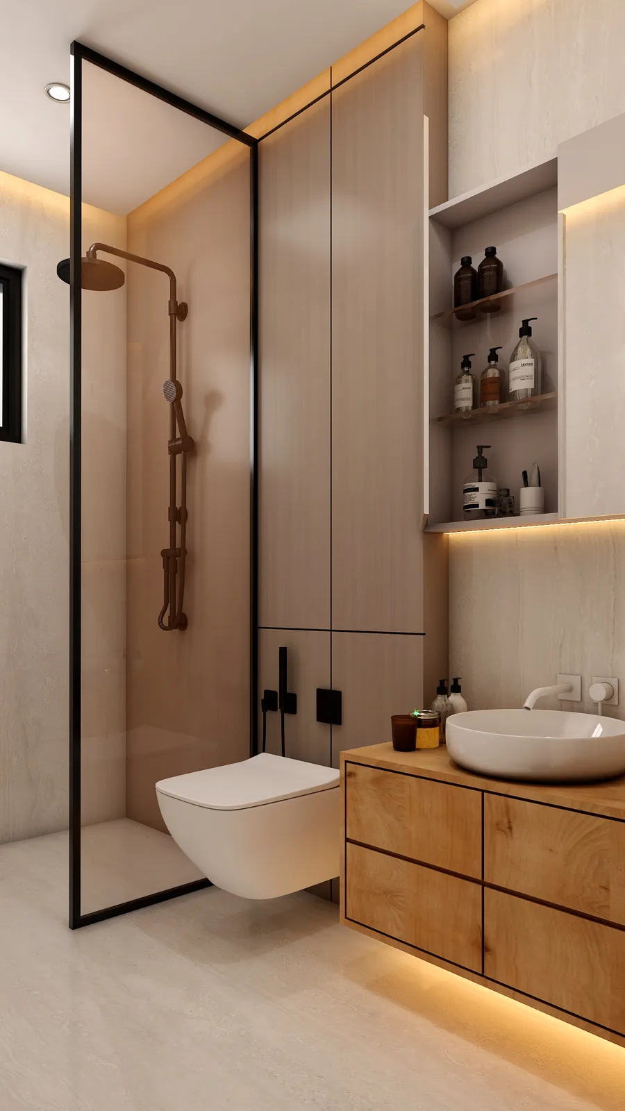 Ensuite bathroom, Rishabh Residence, Jaipur