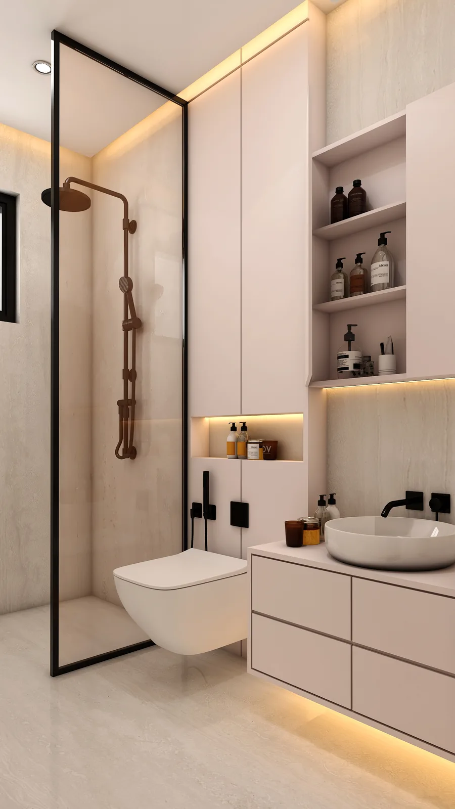 Bathroom vanity, Rishabh Residence, Jaipur