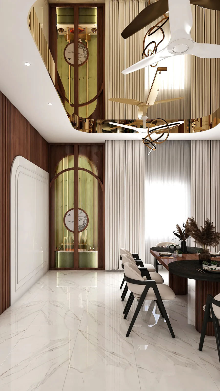 Dining room detail, Paritosh Residence, Jaipur