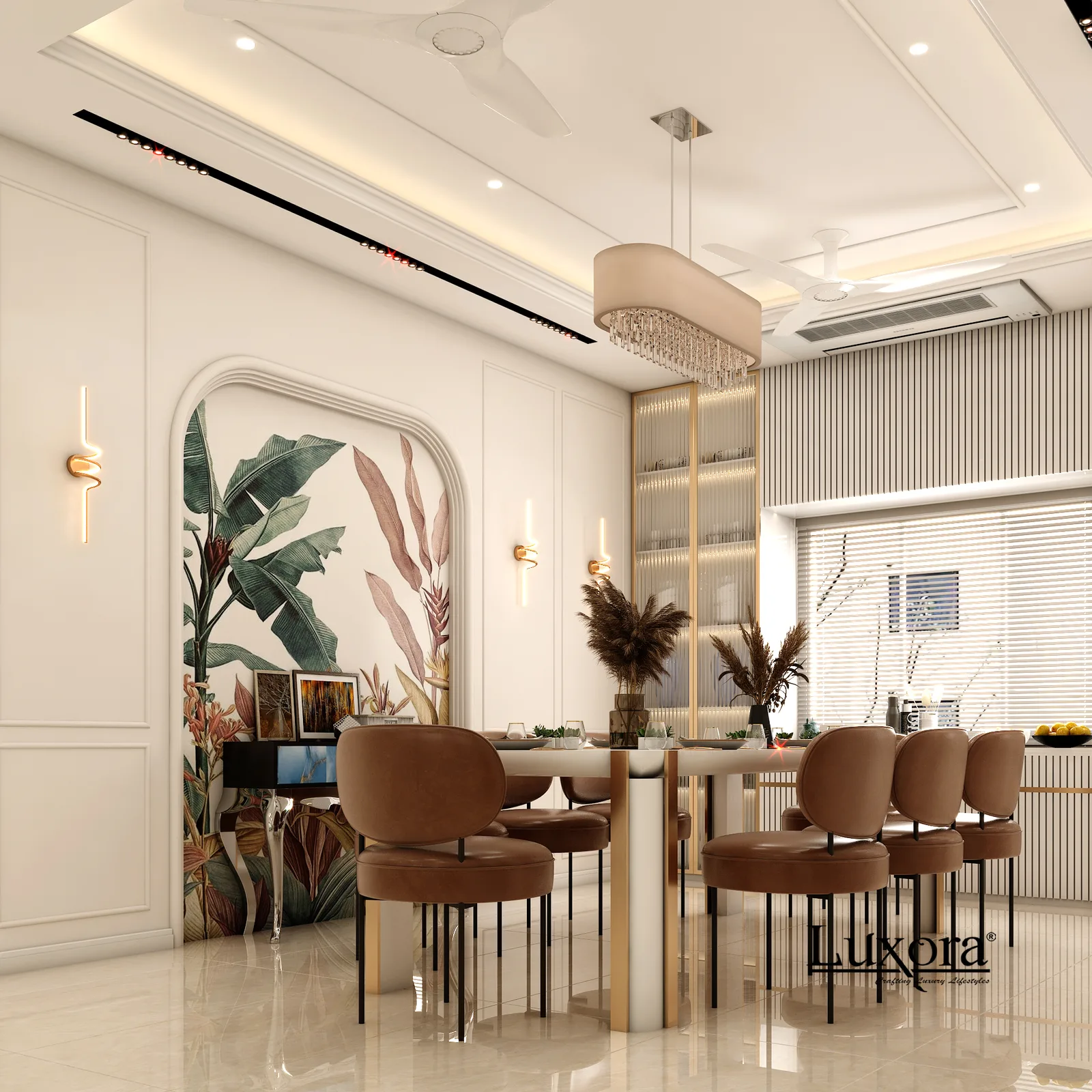Dining room detail, Rakesh Residence, Jaipur