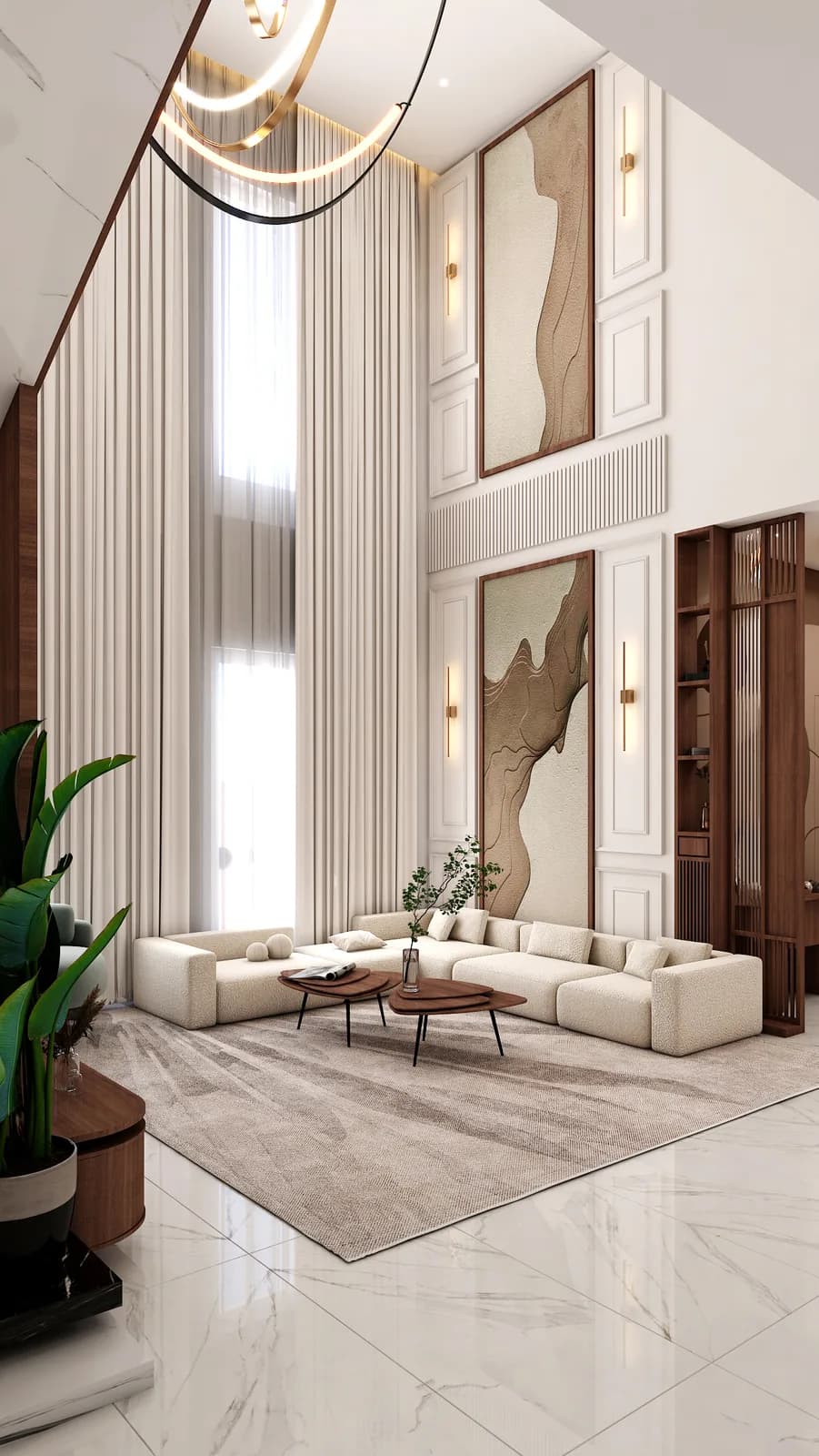 Living room flooring, Paritosh Residence, Jaipur