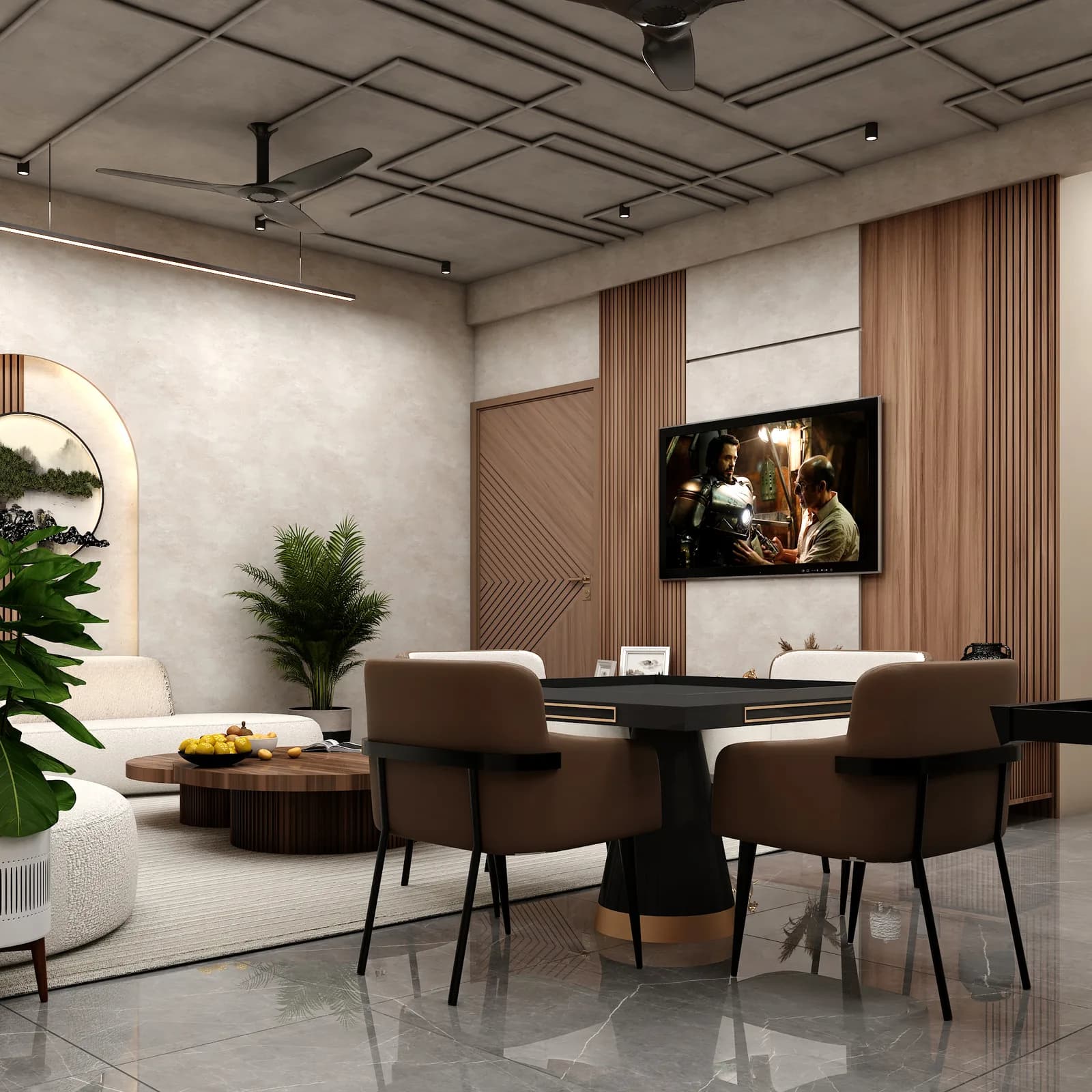 Living room detail, Saurabh Jain Residence, Jaipur