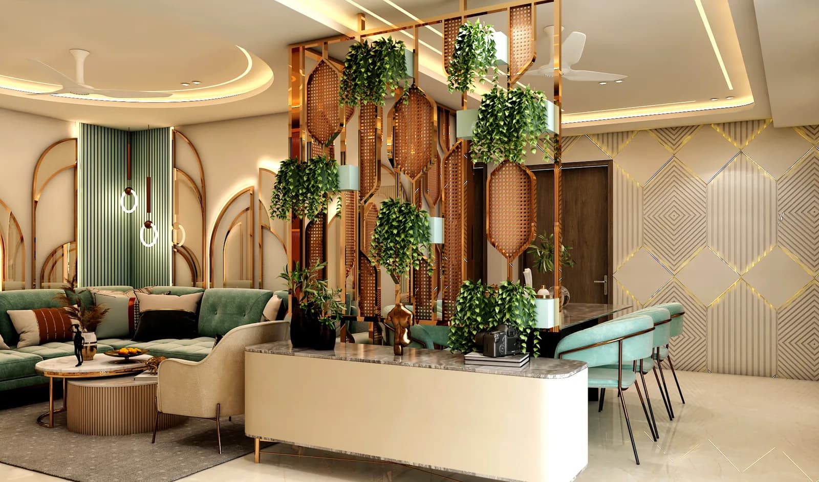 Dining table, Ved Prakash Residence, Jaipur