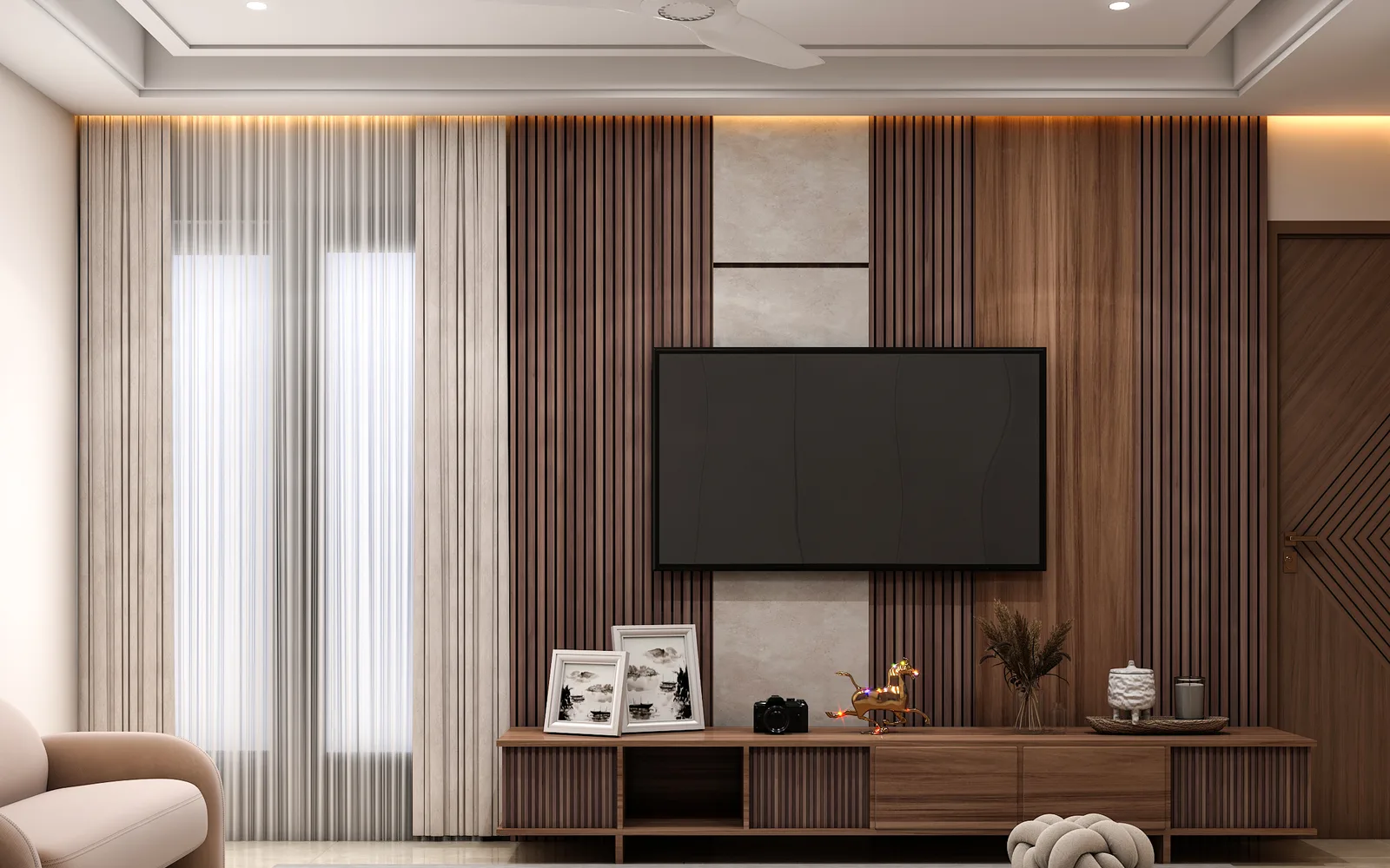 Master bedroom detail, Khichar Residence, Jaipur