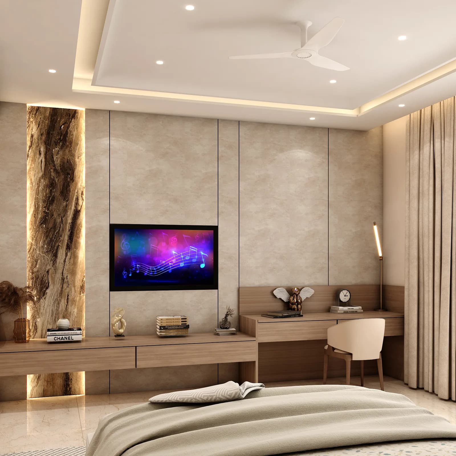 Master bedroom detail, Jaipur