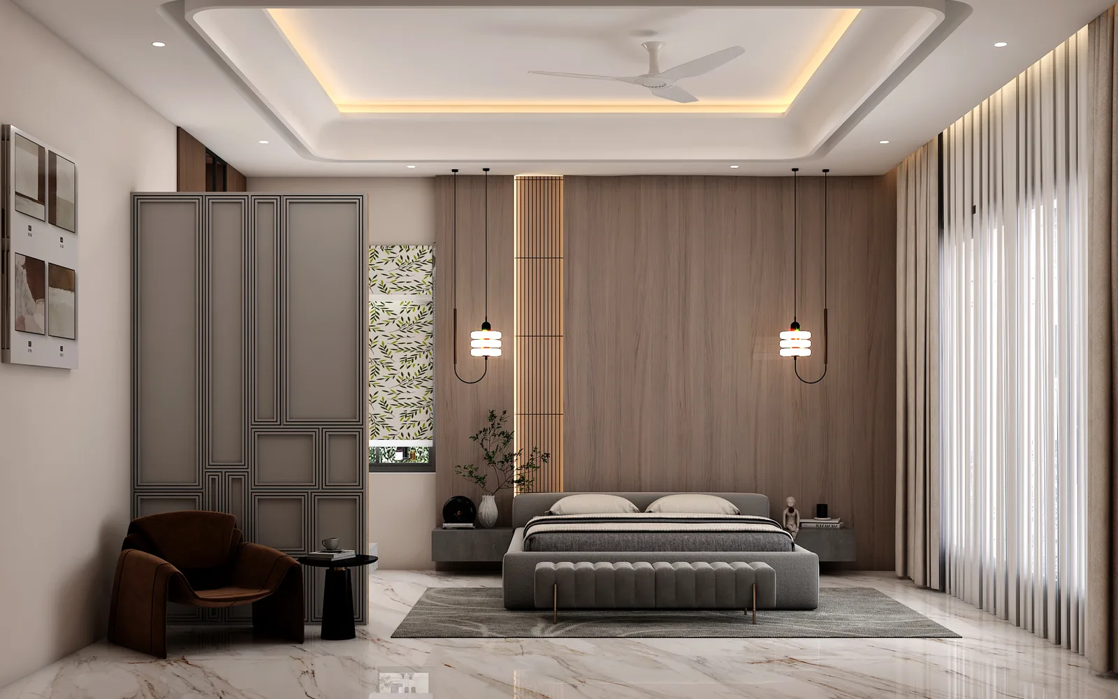 Third-floor bedroom, Krish Residence, Jaipur