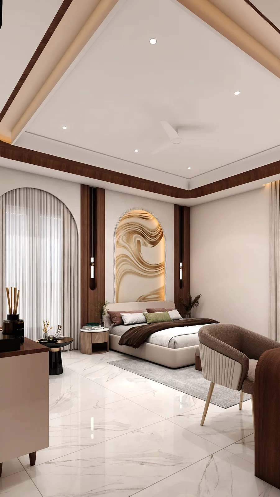 Master bedroom, Paritosh Residence, Jaipur