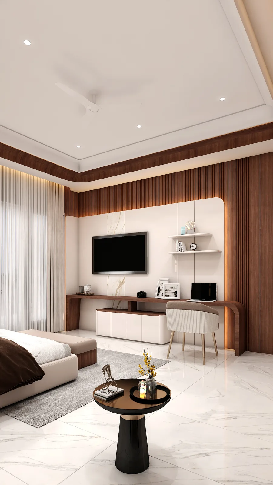 Master bedroom detail, Paritosh Residence, Jaipur