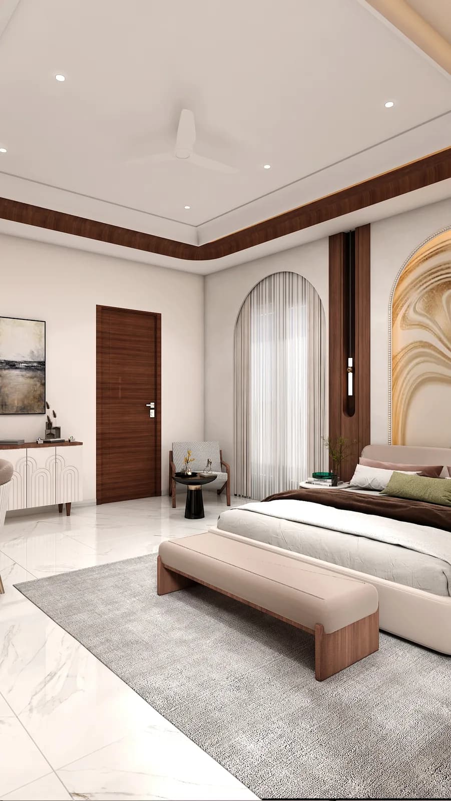 Master bedroom seating nook, Paritosh Residence, Jaipur