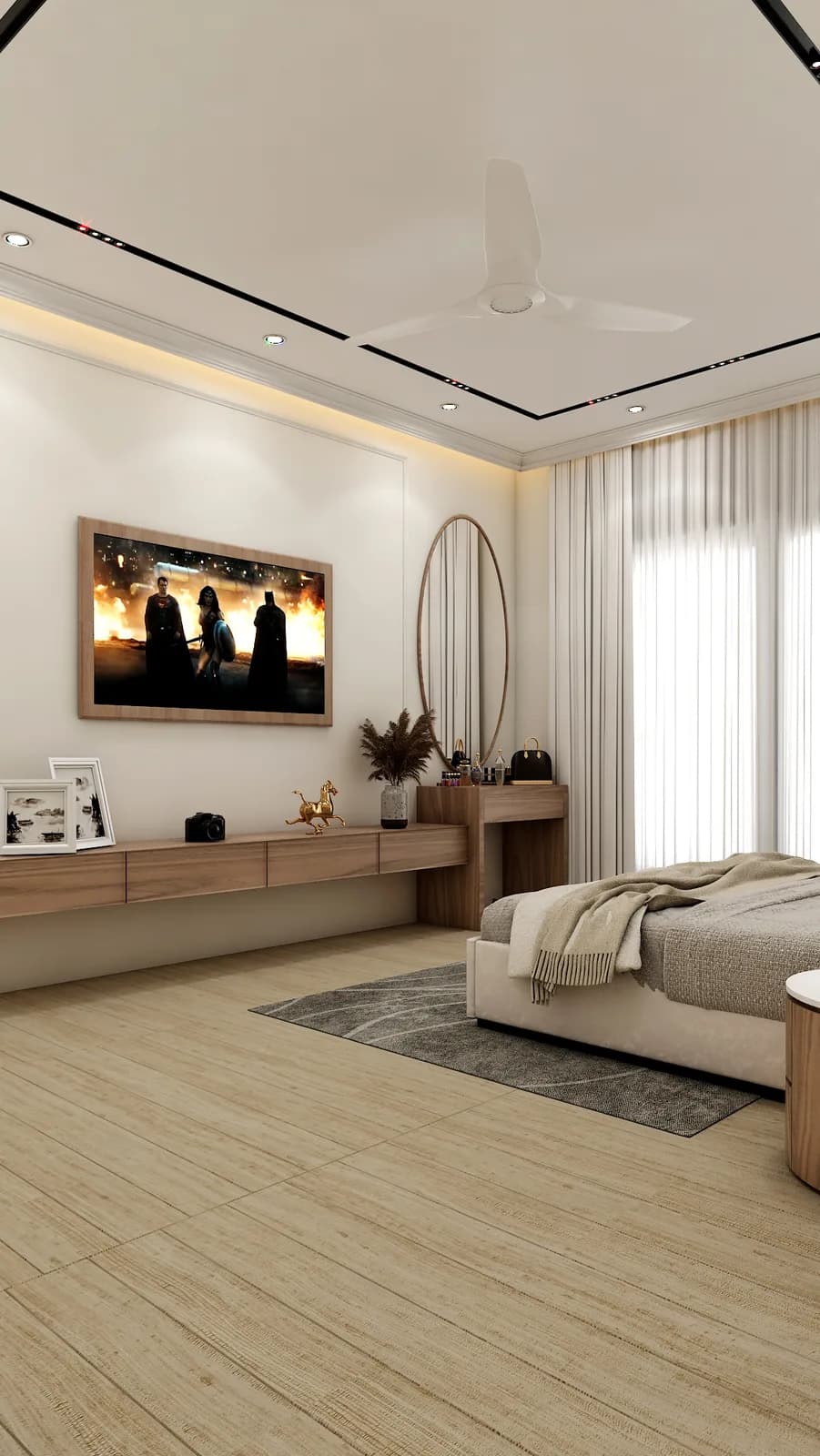 Master bedroom detail, Rishabh Residence, Jaipur