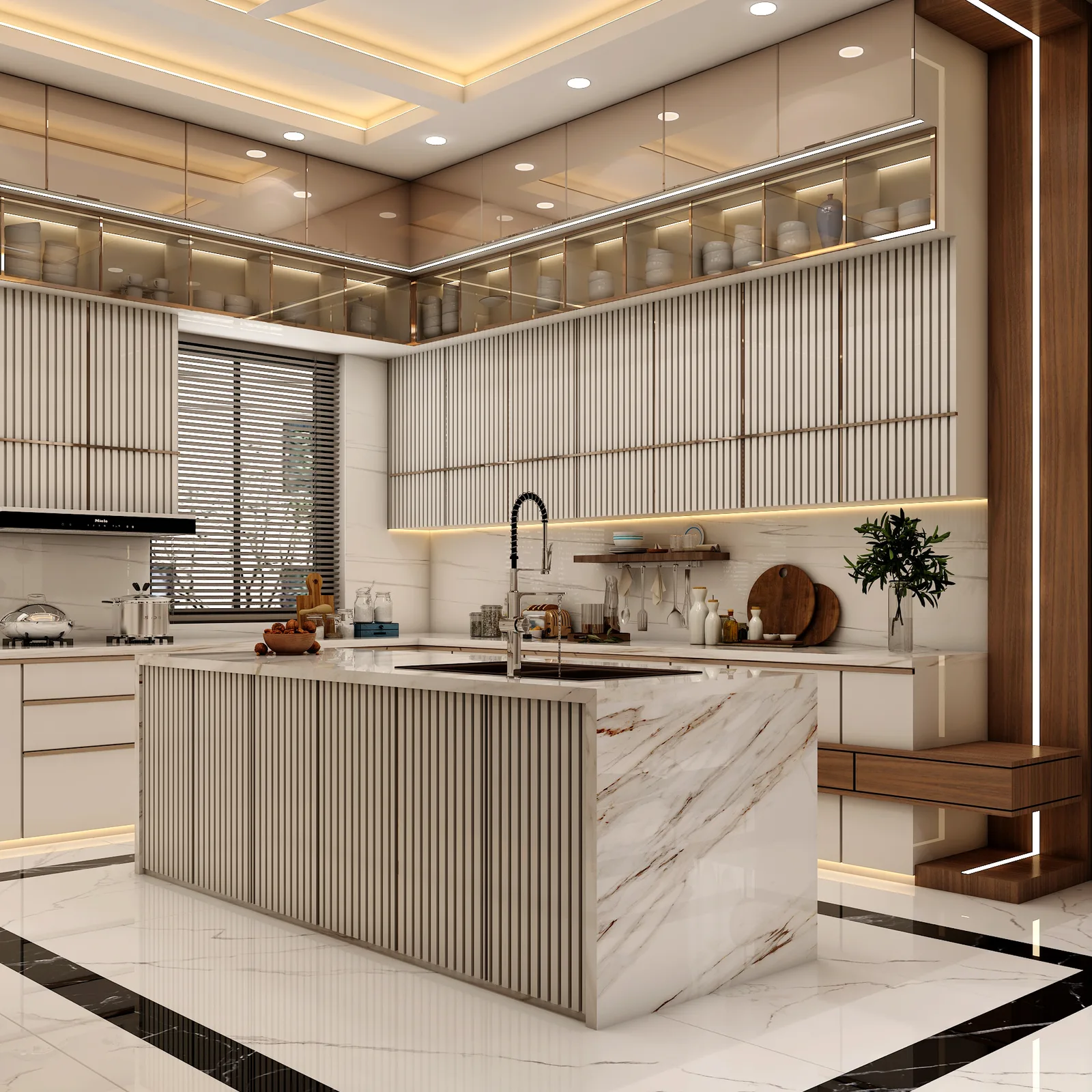 Kitchen hardware detail, Krish Residence, Jaipur
