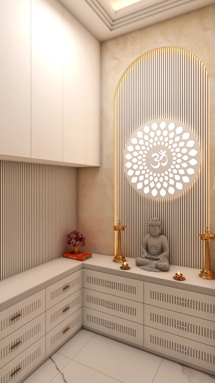 Pooja room, Vikas Jain Residence, Jaipur