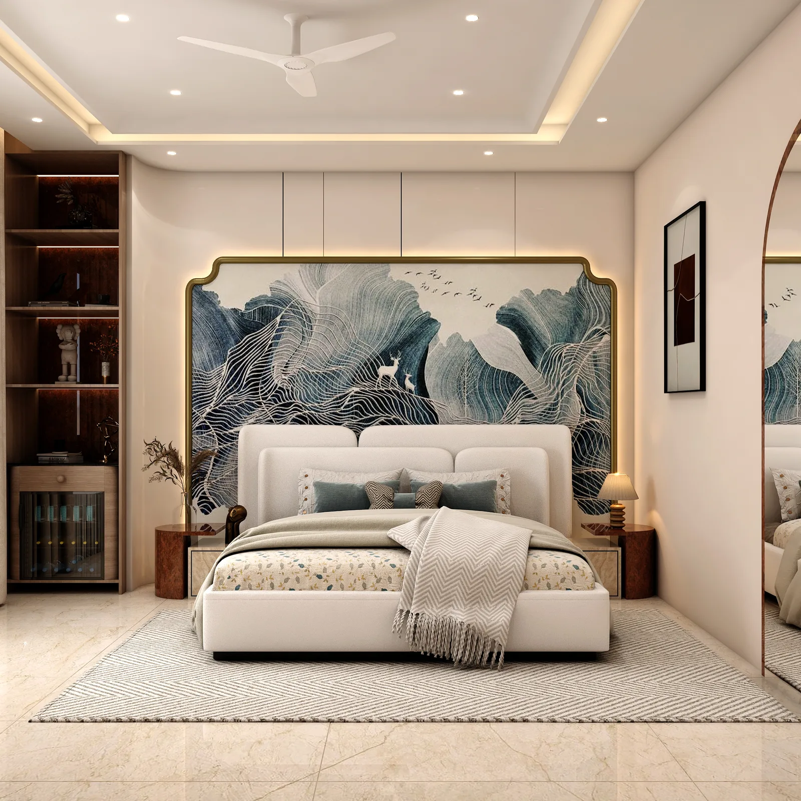 Serene, fully styled master bedroom by Luxora